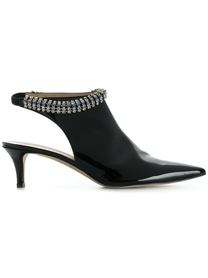 Christopher Kane Crystal Patent Leather Boots - Black