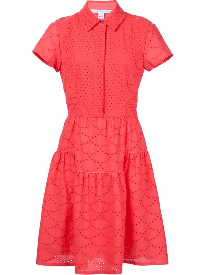 Diane Von Furstenberg Broderie Anglaise Shirt Dress