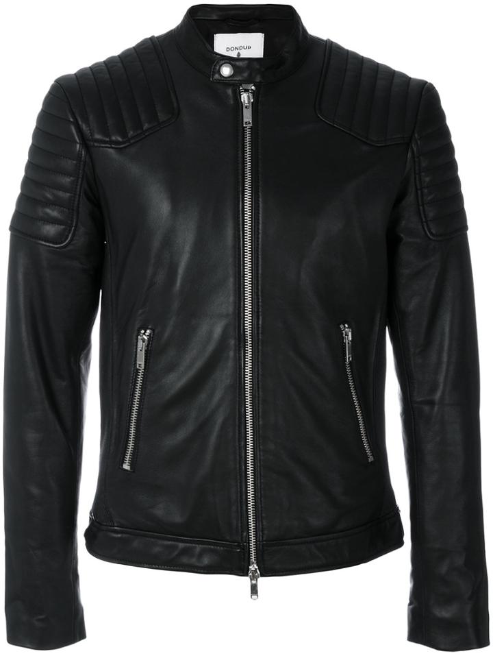 Dondup Lamb Skin Biker Jacket - Black