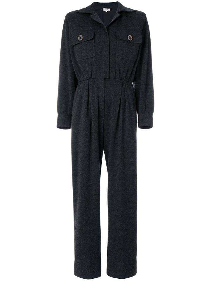 Yves Saint Laurent Vintage Patch Pocket Jumpsuit - Grey