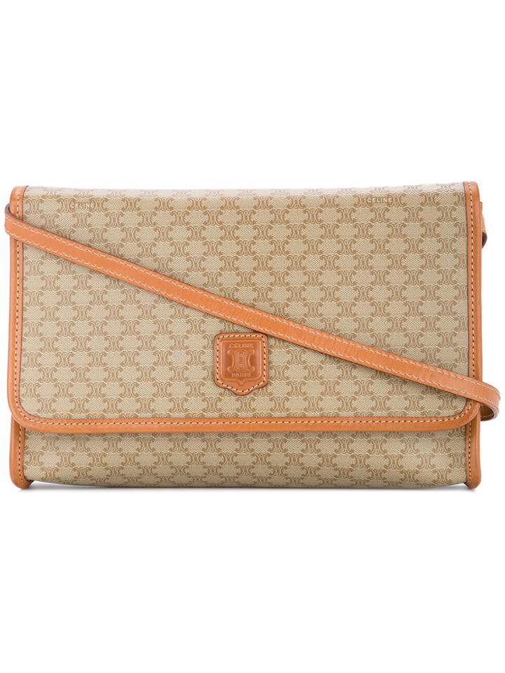 Céline Vintage Macadam Shoulder Bag - Brown