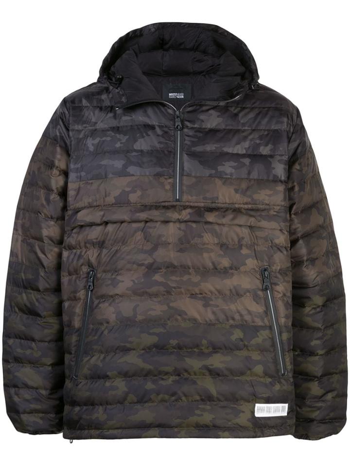 Mostly Heard Rarely Seen Quarter Zip Puffer Jacket - Green