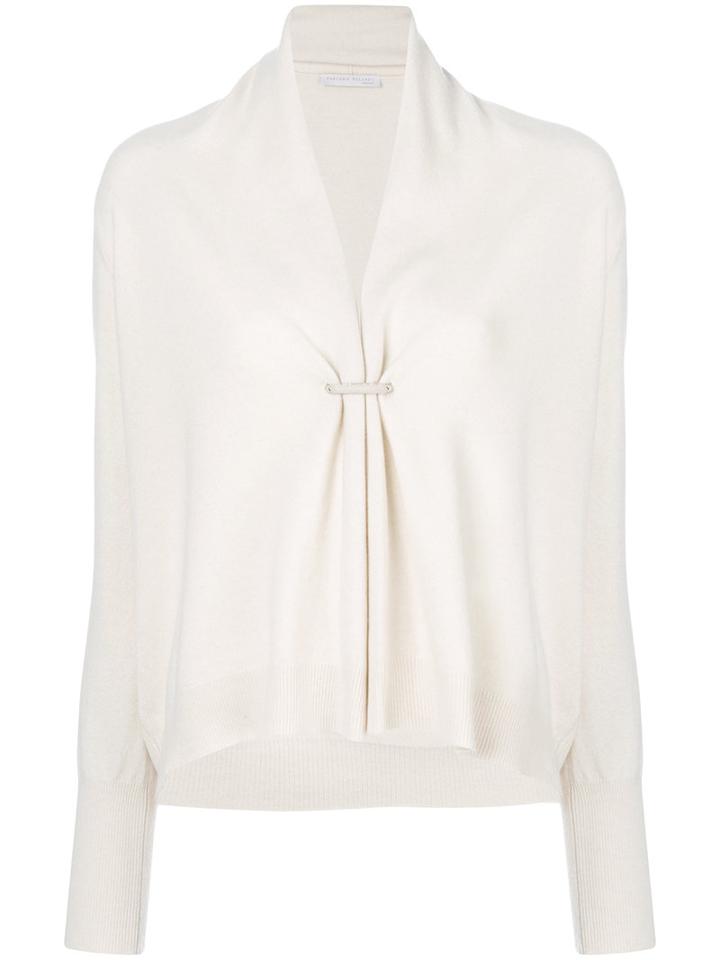 Fabiana Filippi - Draped Loose-fit Cardigan - Women - Silk/cashmere/merino - 42, Nude/neutrals, Silk/cashmere/merino