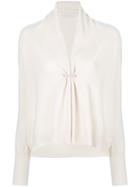 Fabiana Filippi - Draped Loose-fit Cardigan - Women - Silk/cashmere/merino - 42, Nude/neutrals, Silk/cashmere/merino
