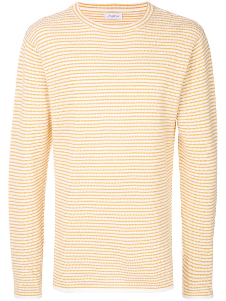 Saturdays Nyc Logo Patch Sweatshirt - Yellow & Orange