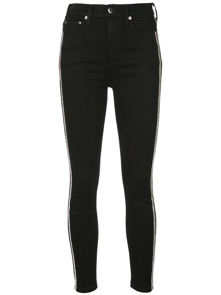 Alice+olivia Crystal Embellished Skinny Trousers - Black