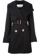 See By Chloé Short Trench Coat, Women's, Size: 40, Blue, Cotton
