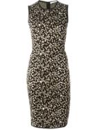 Givenchy Floral Intarsia Sweater Dress, Women's, Size: Medium, Black, Polyamide/spandex/elastane/viscose/wool