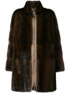 Liska Classic Fur Coat - Brown
