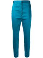 Haider Ackermann Cropped Trousers, Women's, Size: 40, Blue, Linen/flax/nylon/spandex/elastane/cotton