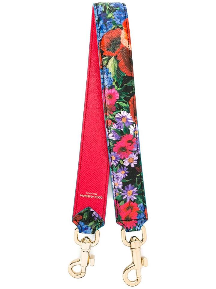 Dolce & Gabbana Floral Print Bag Strap, Women's, Red