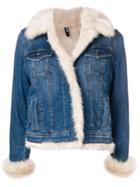 Liu Jo Shearling Denim Jacket - Blue