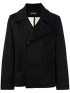 Raf Simons Double Breasted Short Blazer, Men's, Size: 50, Black, Virgin Wool/cupro