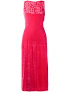 Mm6 Maison Margiela Charity Aids Double Layer Print Dress - Pink