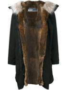 Army Yves Salomon Rabbit Fur Lined Parka, Women's, Size: 40, Brown, Rabbit Fur/polyester/coyote Fur