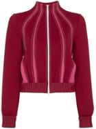 Valentino Techno Contrast Stitched Track Jacket - Red