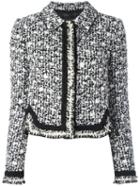 Giambattista Valli Interwoven Tweet Jacket, Women's, Size: 46, Black, Cotton/polyamide/polyester/virgin Wool