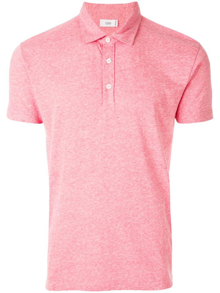 Closed Button Polo Shirt - Pink & Purple