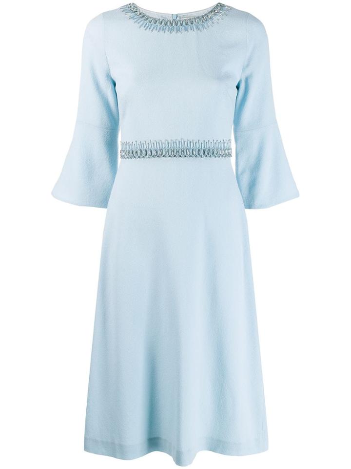 Goat Islay Bead Embellished Dress - Blue
