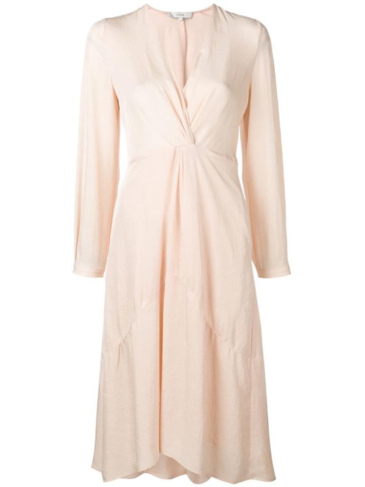 Vince Twist Detail Midi Dress - Neutrals