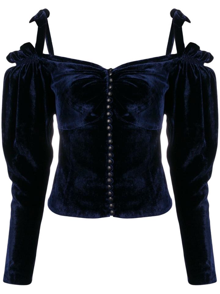 Magda Butrym Buttoned Blouse - Blue