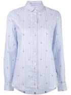 Maison Kitsuné Jacquard Fox Shirt, Women's, Size: 38, Blue, Cotton