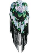 Dolce & Gabbana - Hydrangea Print Scarf - Women - Silk/viscose - One Size, Black, Silk/viscose