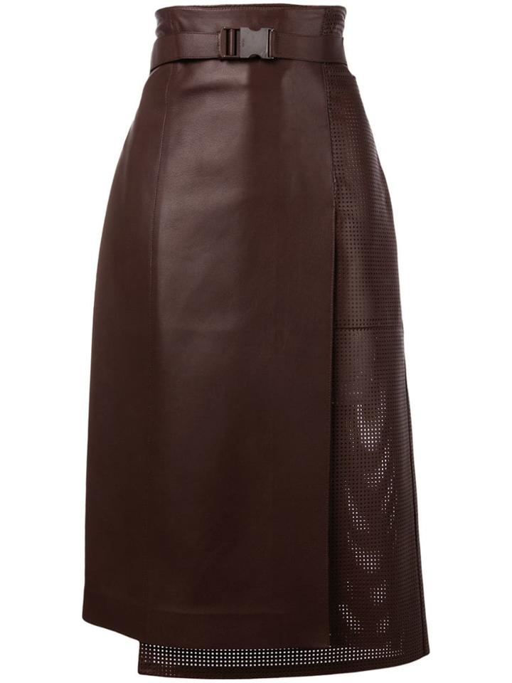 Fendi Buckled Waist Wrap Skirt - Purple