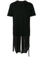 D.gnak Layered Long T-shirt, Men's, Size: 50, Black, Cotton