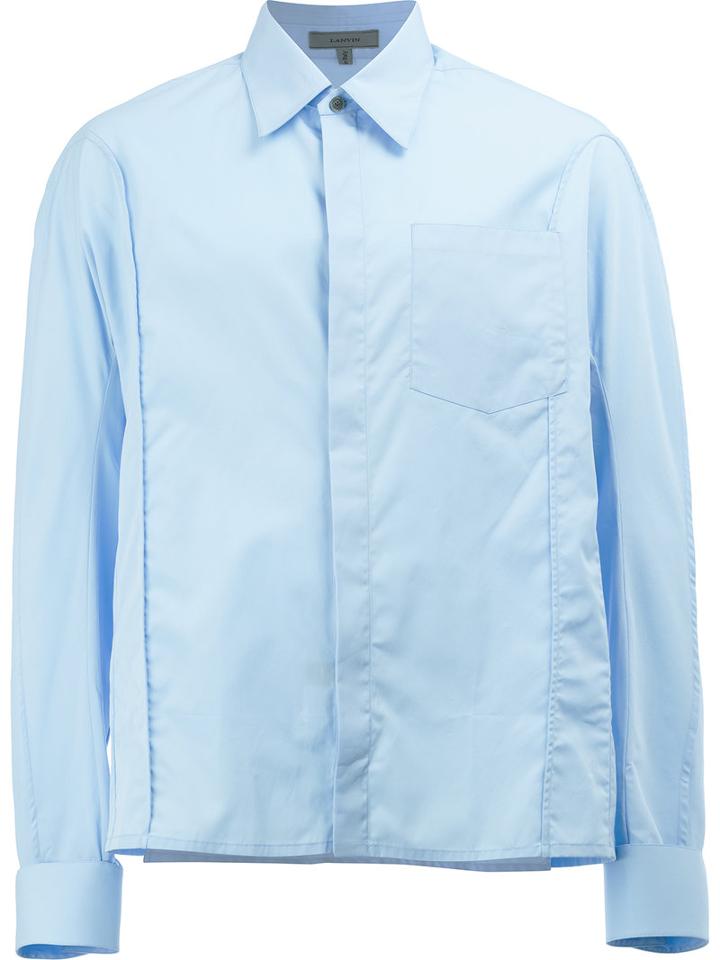 Lanvin - Long Sleeve Shirt - Men - Cotton - 41, Blue, Cotton