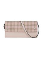 Burberry Small Scale Check Wallet With Detachable Strap - Pink &