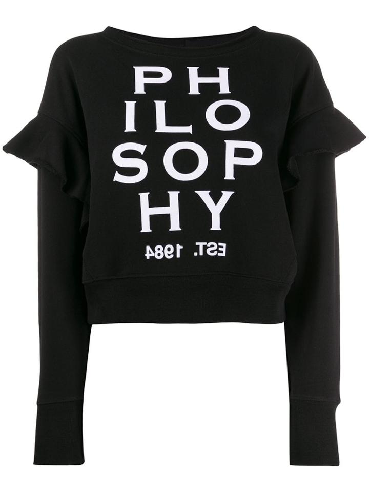 Philosophy Di Lorenzo Serafini Contrast Logo Jumper - Black
