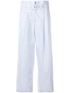 Vivetta Striped Paper Bag Trousers - Blue