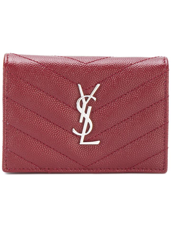 Saint Laurent Loulou Wallet - Red