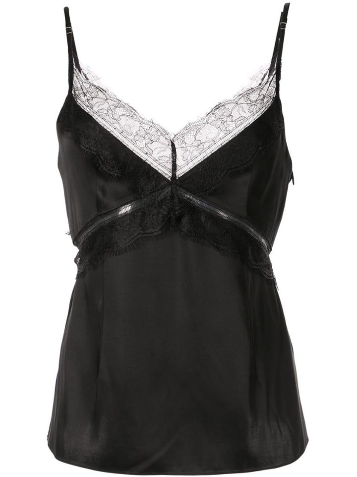 Goen.j Embellished Lace-trim Camisole - Black
