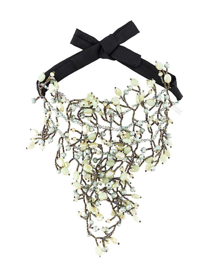 Night Market Structured Beaded Necklace, Women's, Green
