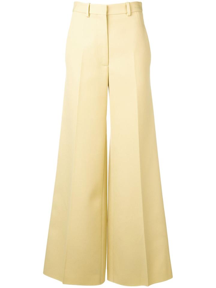 Victoria Beckham Flared Tailored Trousers - Yellow