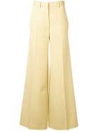 Victoria Beckham Flared Tailored Trousers - Yellow