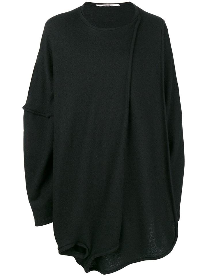 Chalayan Drape Knitted Felt Sweater - Black