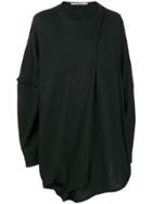 Chalayan Drape Knitted Felt Sweater - Black