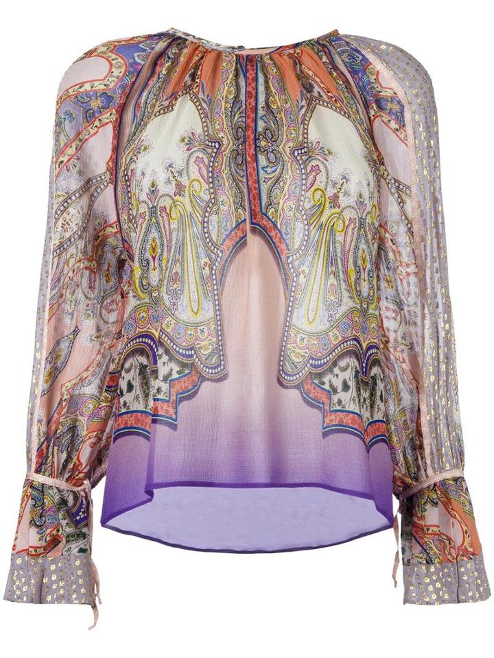 Etro Paisley Print Blouse, Women's, Size: 44, Acetate/polyester/silk