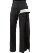 Moohong Asymmetric Tailored Trousers - Black