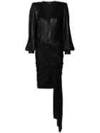 Alexandre Vauthier Gathered Draped Detail Dress - Black