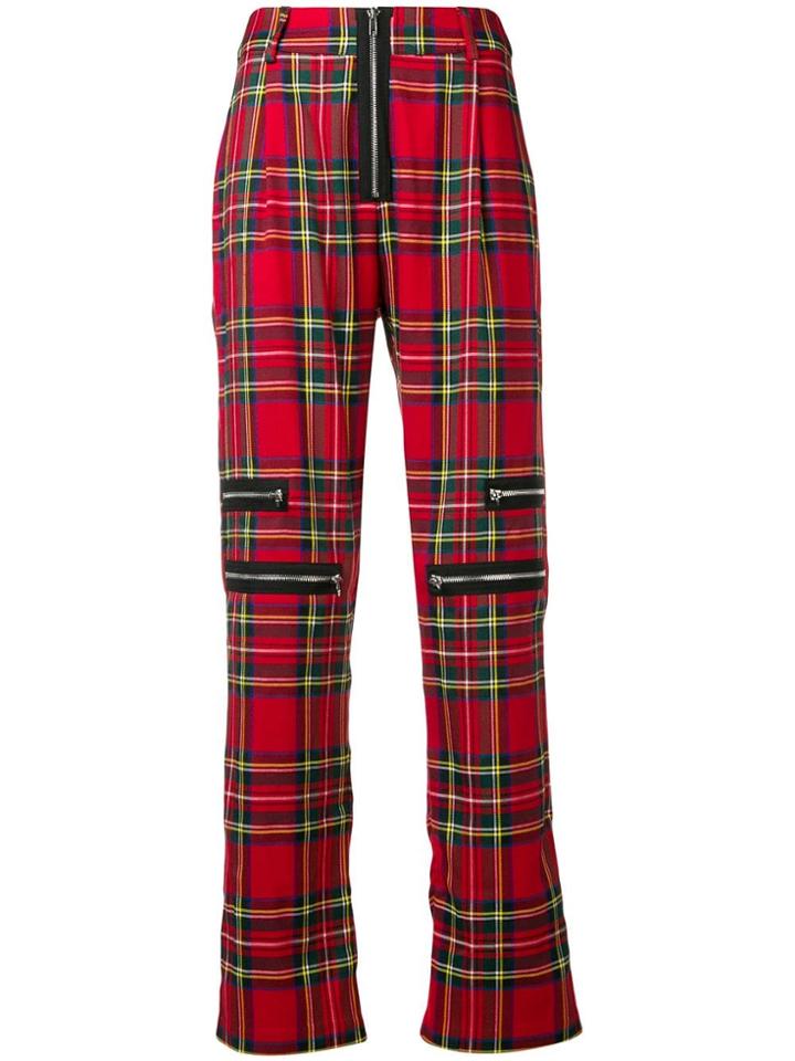 Danielle Guizio Check Trousers - Red