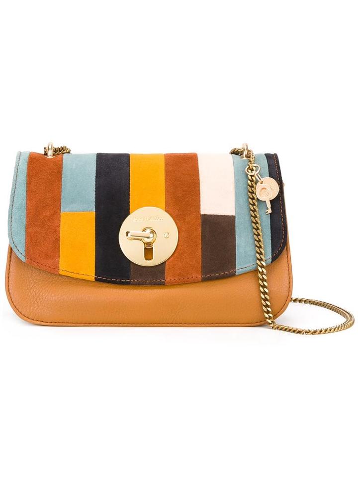 See By Chloé Patchwork Lois Shoulder Bag, Women's, Calf Leather/cotton