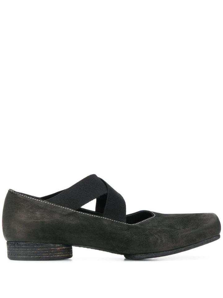 Uma Wang Cross Strap Ballerinas - Black