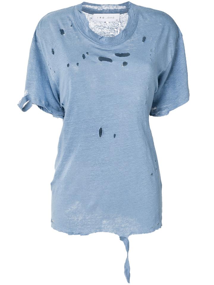 Iro Mitalba Distressed T-shirt - Blue