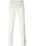 Paolo Pecora Classic Chinos, Men's, Size: 50, White, Cotton/spandex/elastane