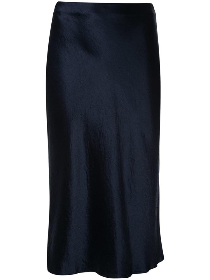 Vince High-waisted Midi Skirt - Blue