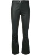Arma Cropped Leather Trousers - Black